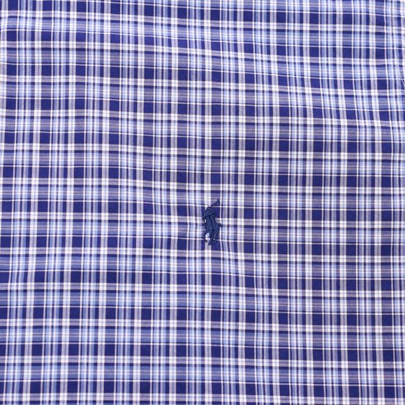 Ralph Lauren Long Sleeve Button Down Shirt  Men's 2XL-T Big & Tall Blue Plaid - Picture 4 of 6